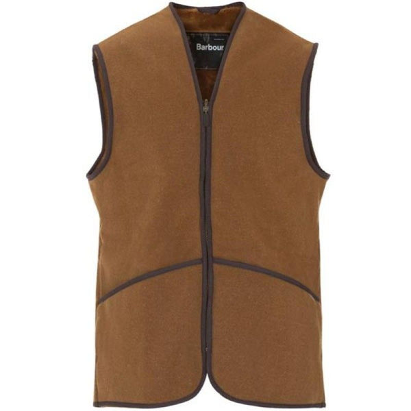 Barbour Warm Pile men's zip-in liner in Brown