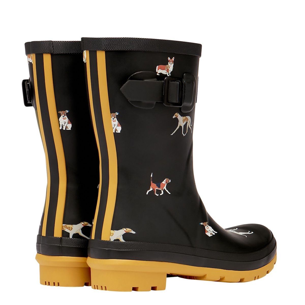 Joules Molly Mid Height Women's Wellingtons | Black Dogs