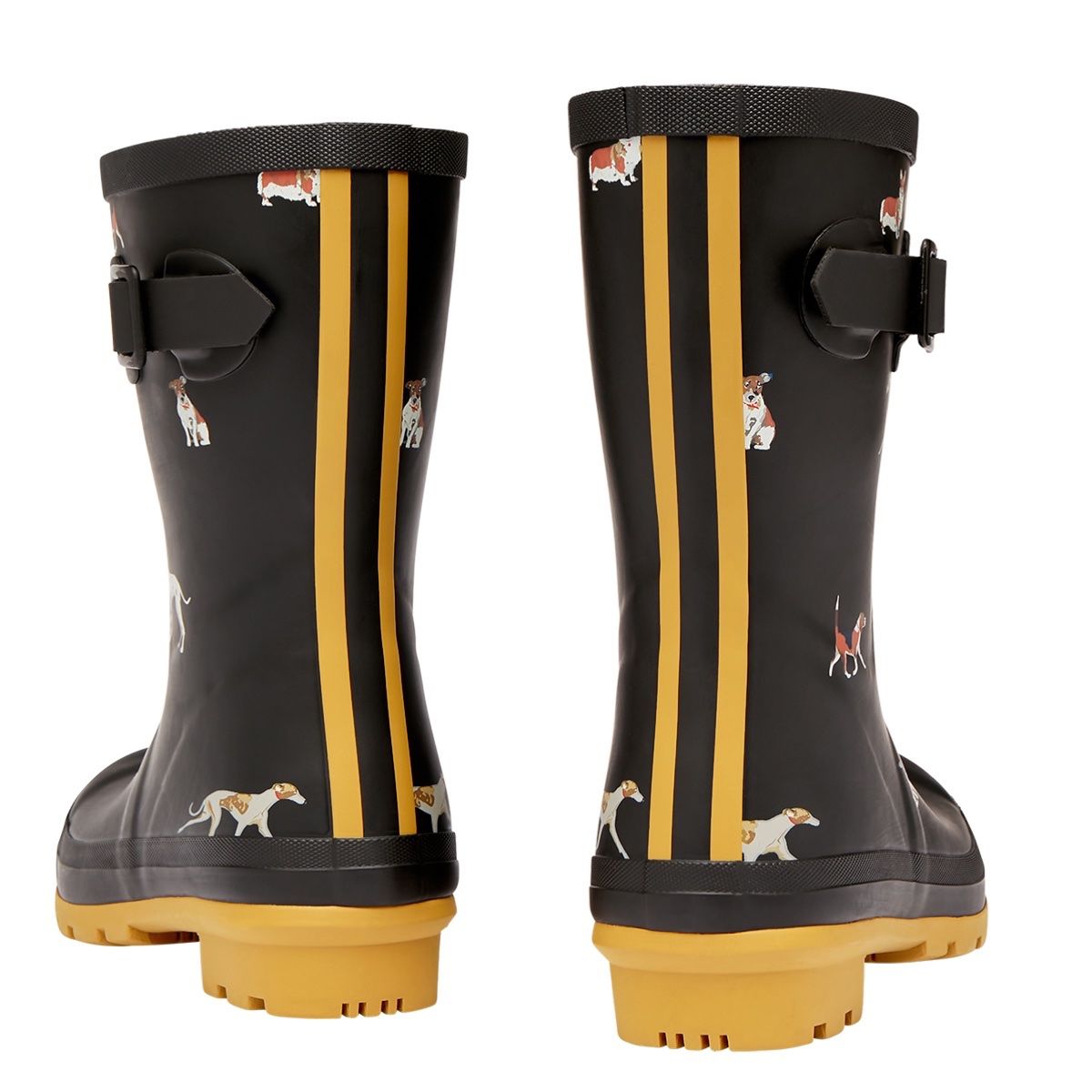Joules Molly Mid Height Women's Wellingtons | Black Dogs