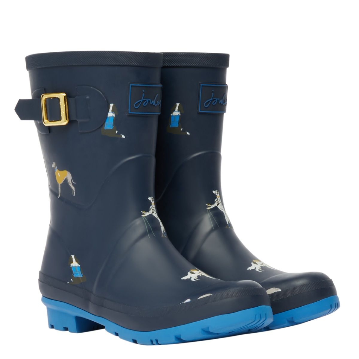 Joules Molly Mid Height Women's Wellingtons | Navy Dogs