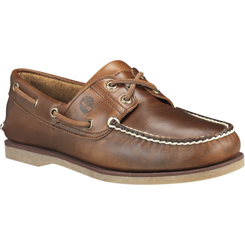Timberland Classic 2-Eye Men's Boat Shoe | Medium Brown Full Grain (Model TB 0A232XF74)